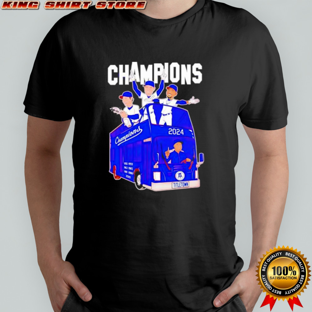 Los Angeles Dodgers Baseball World Champions parade bus shirt