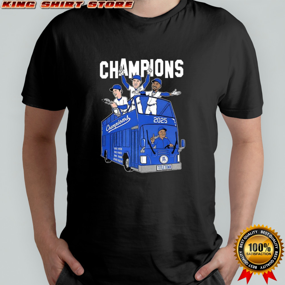 Los Angeles Dodgers caricature Titletown 2025 World Series Champions shirt