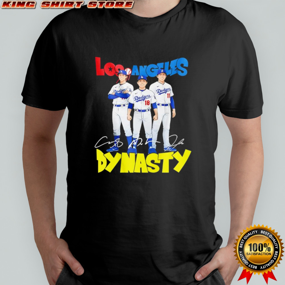Los Angeles Dodgers Dynasty players signatures shirt
