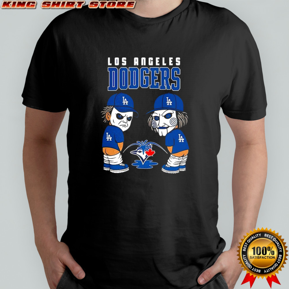 Los Angeles Dodgers peeing Toronto Blue Jays Halloween shirt