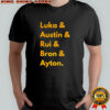 Los Angeles Lakers 2025 line up name shirt