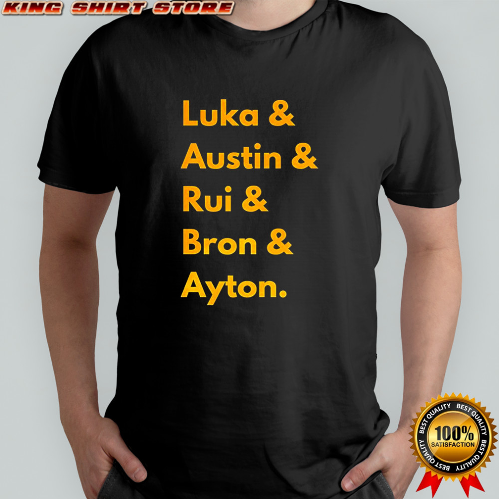 Los Angeles Lakers 2025 line up name shirt