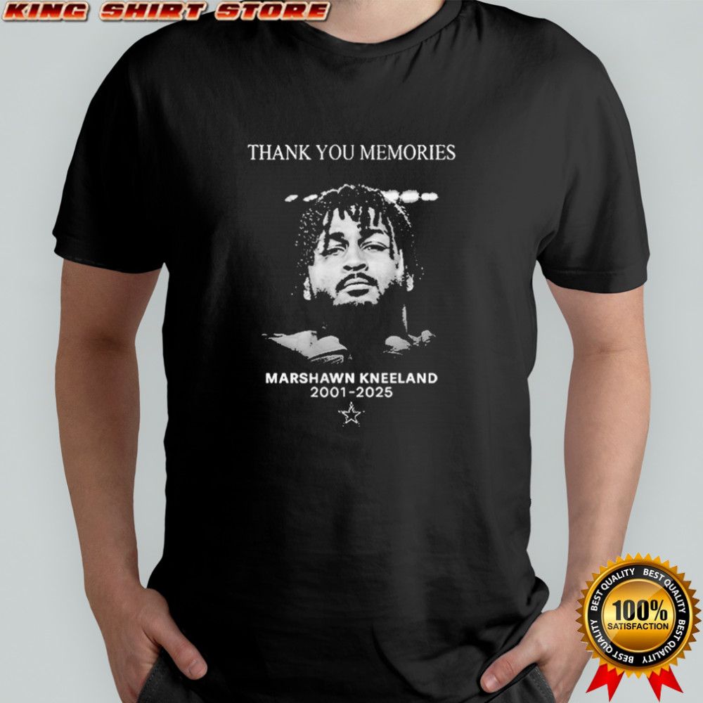 Marshawn Kneeland Dallas Cowboys Thank You Memories 2001-2025 T-Shirt