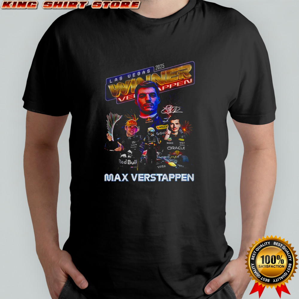 Max Verstappen Las Vegas Grand Prix 2025 Red Bull Racing signature graphic shirt