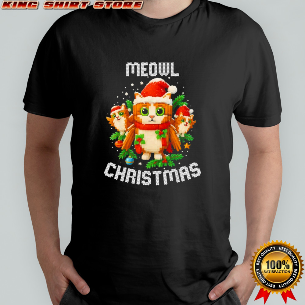 Meowl Christmas Funny Brainrot Meme shirt