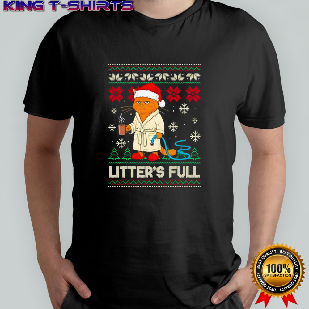 Merry Christmas Litters Full Cat Holiday shirt