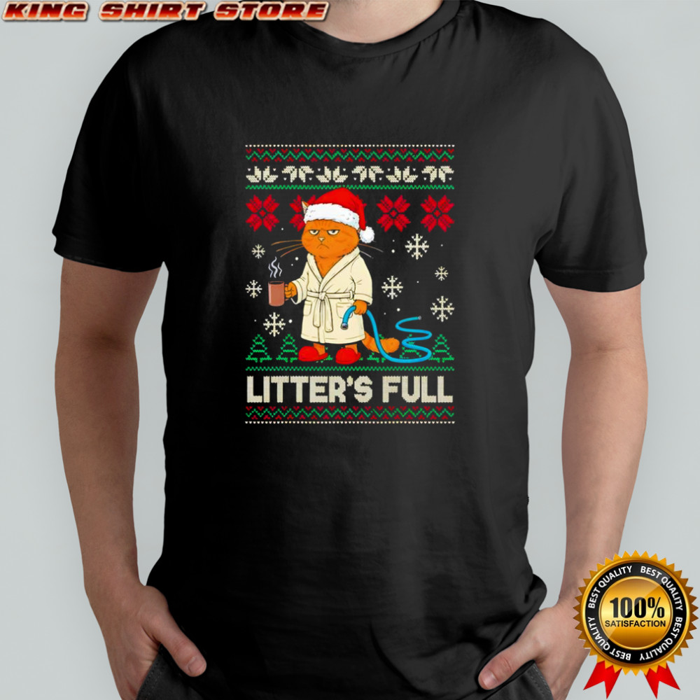 Merry Christmas Litters Full Cat Holiday shirt