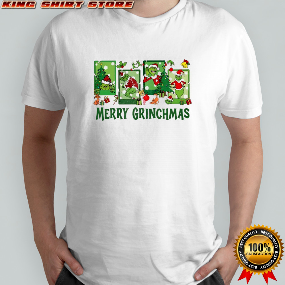 Merry Grinchmas Grinch Santa Claus funny Merry Christmas shirt