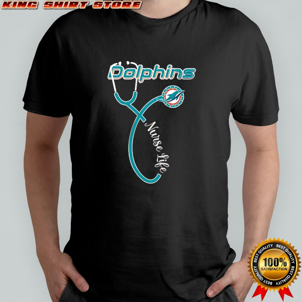 Miami Dolphins x Nurse life it’s a work of heart shirt