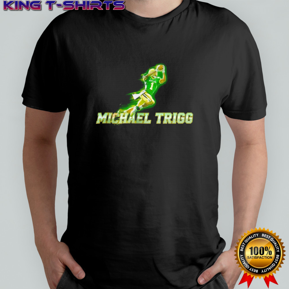 Michael Trigg football player Neon Green action graphic shirt