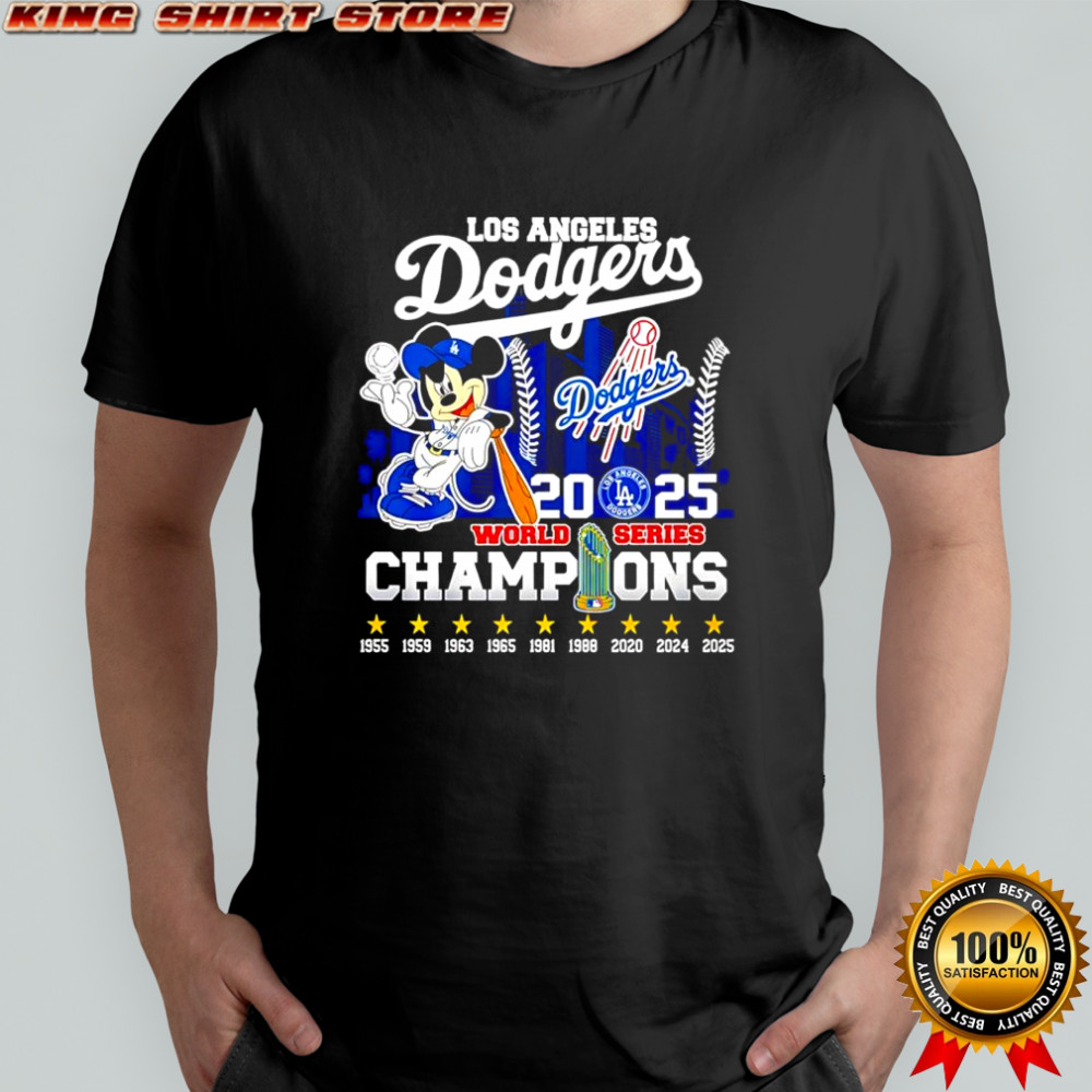 Mickey Mouse X Los Angeles Dodgers World Series Champions 2025 shirt