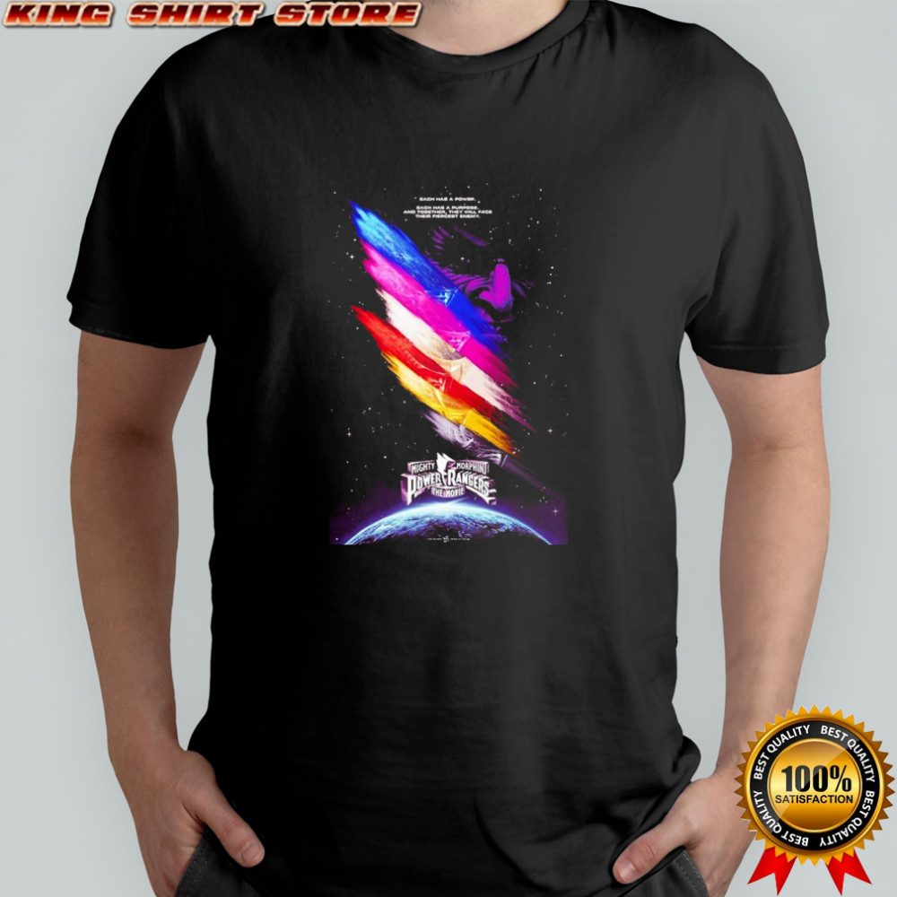 Mighty Morphin Power Rangers The Movie Art By Matt Ryan Tobin T-Shirt