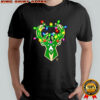 Milwaukee Bucks Logo Lights Merry Christmas shirt