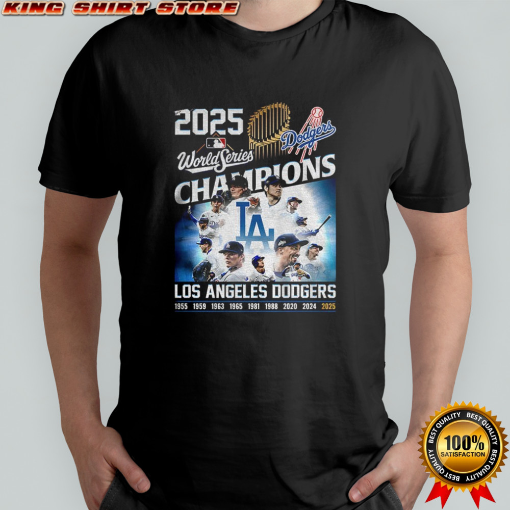 MLB Los Angeles Dodgers 1955 2025 World Series Champion Baseball Los Angeles fan gift shirt