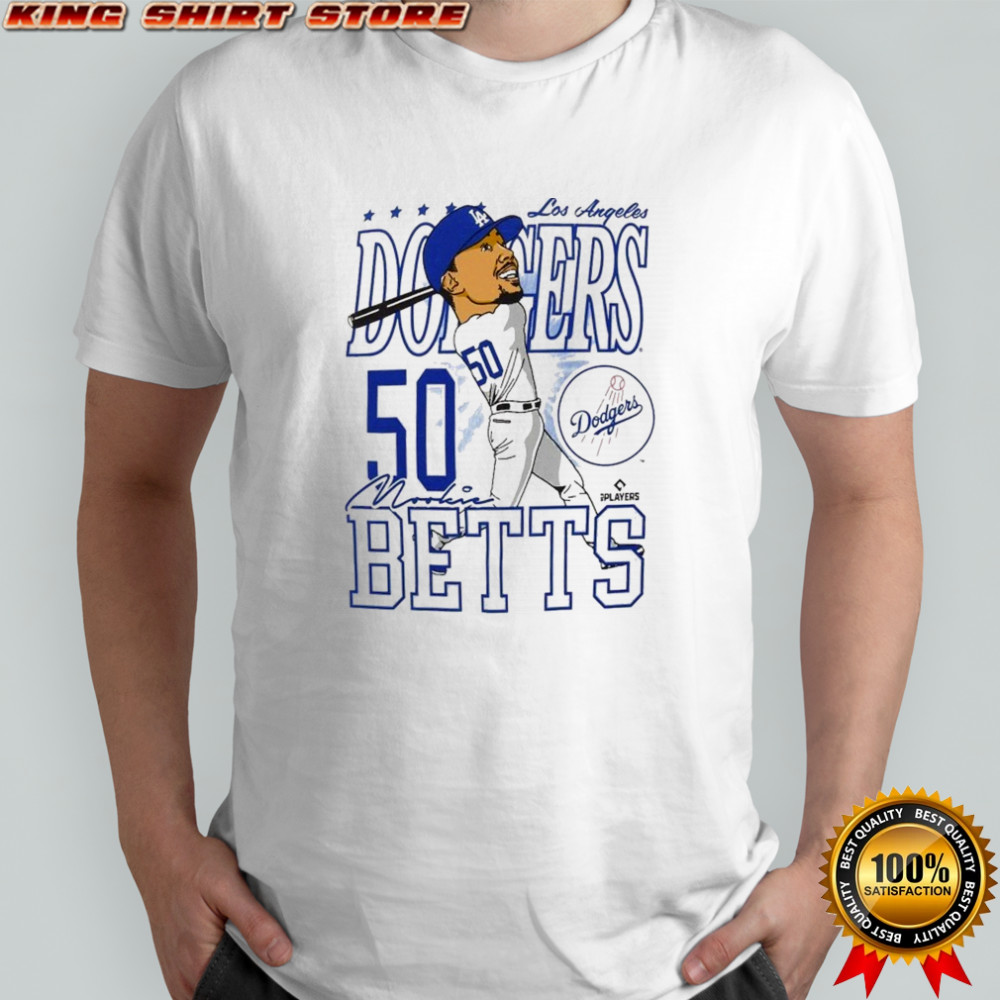 Mookie Betts Los Angeles Dodgers Caricature Player T-shirt