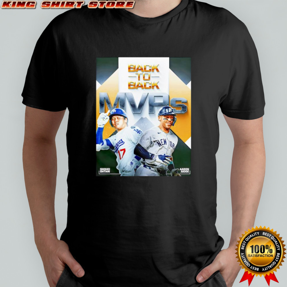 MVPs awards Shohei Ohtani and Aaron Judge back to back poster shirt