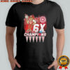 Nebraska Cornhuskers Volleyball Big Ten 2025 6x Champions Mascot Shirt