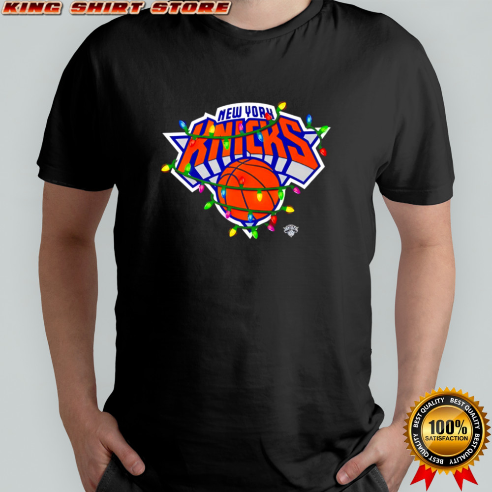 New York Knicks Logo Lights Merry Christmas shirt
