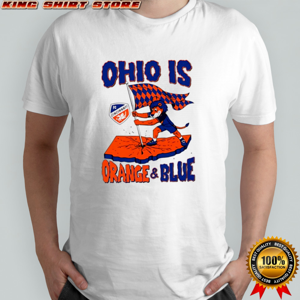 Ohio is Orange and Blue FC Cincinnati mascot flag shirt