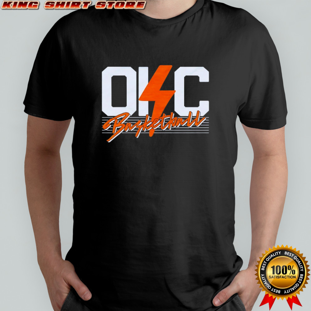 Oklahoma City Thunder basketball lightning shirt