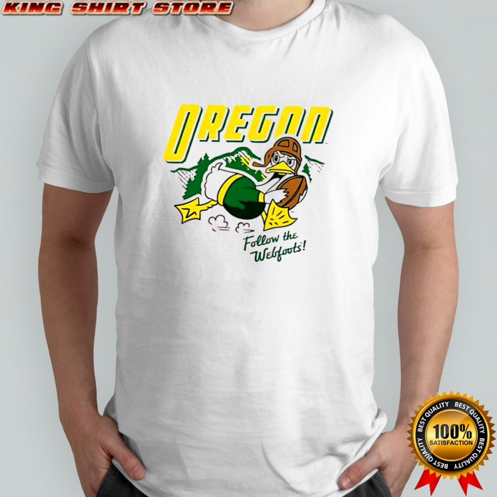 Oregon Ducks Ash Homefield mascot Follow the Webfoots shirt