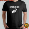 Paper Beats Rock Funny Gamer Geek shirt