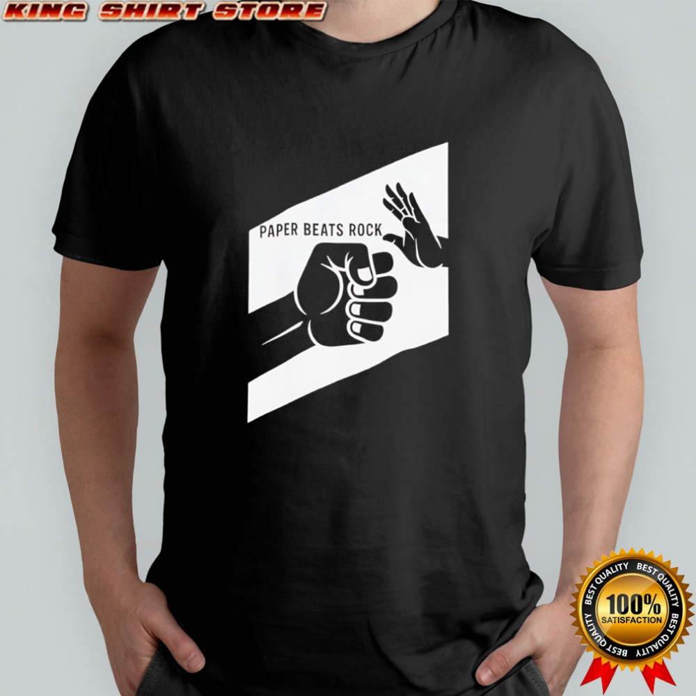 Paper Beats Rock Gamer Geek Humor shirt