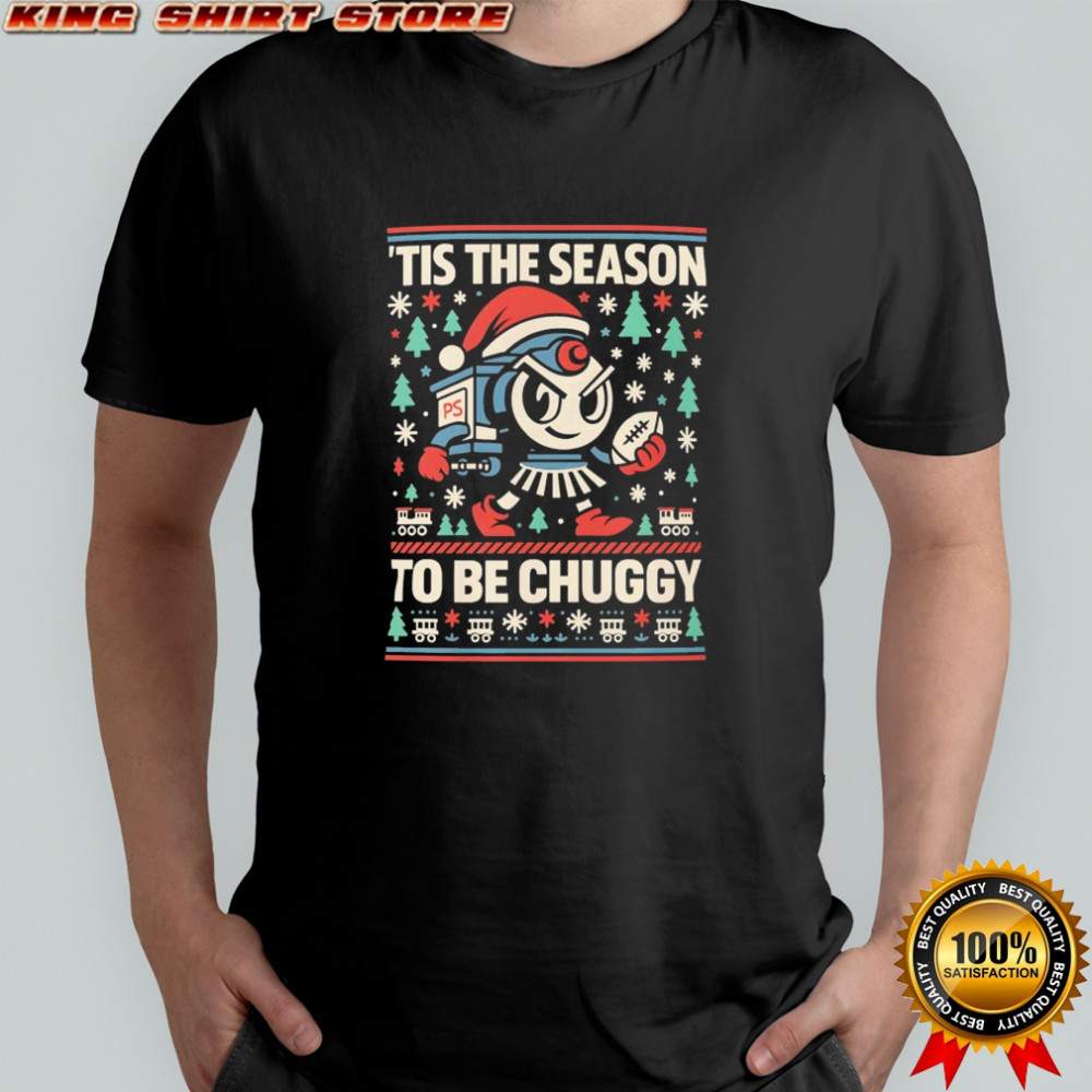 Pate State Material ‘Tis The Season To Be Chuggy Ugly Christmas Train T-shirt