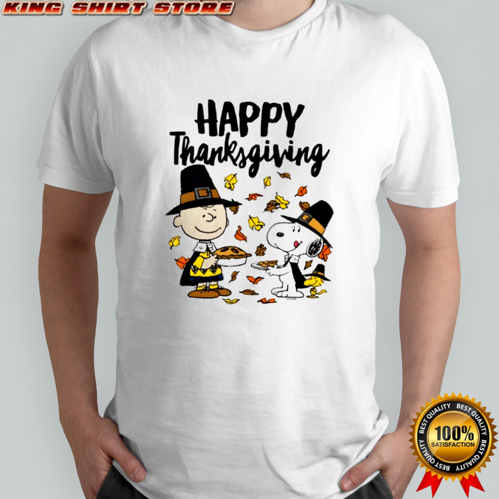 Peanuts Happy Thanksgiving Charlie Snoopy Woodstock shirt