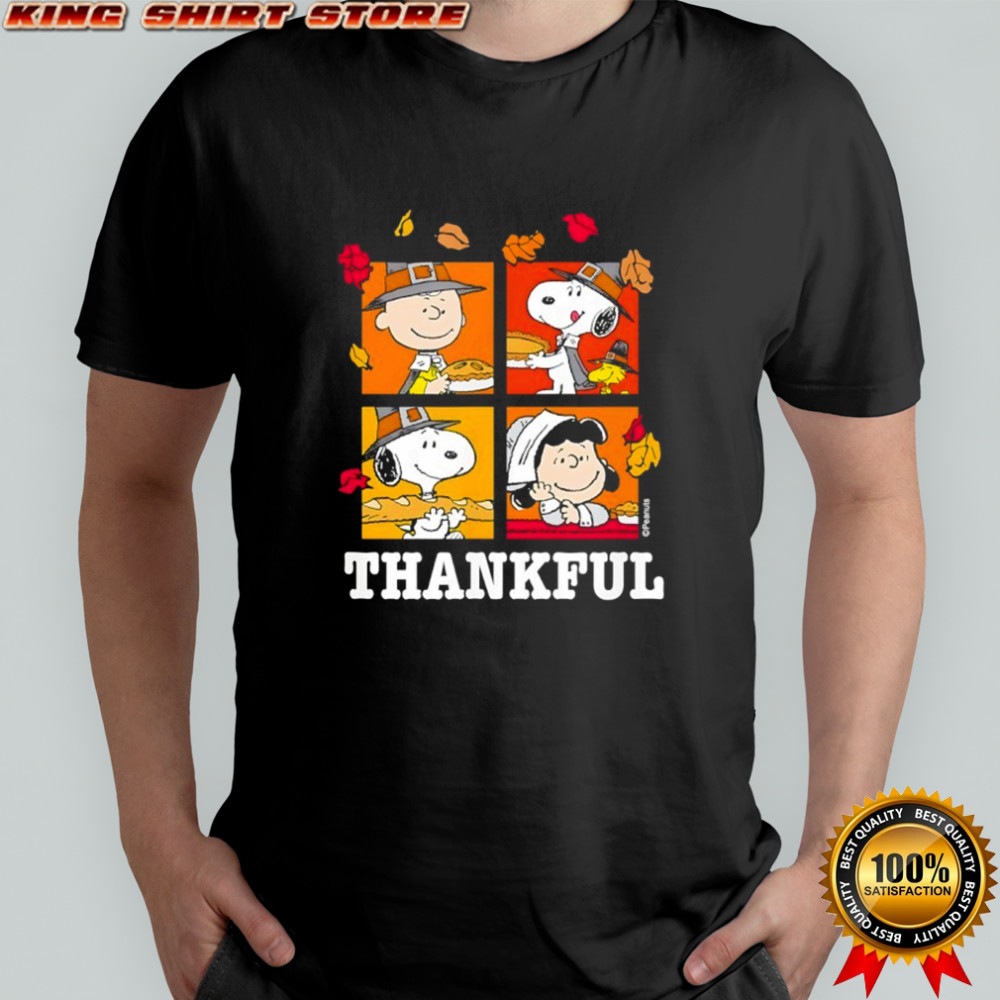 Peanuts Snoopy Charlie Brown Lucy Thankful Shirt