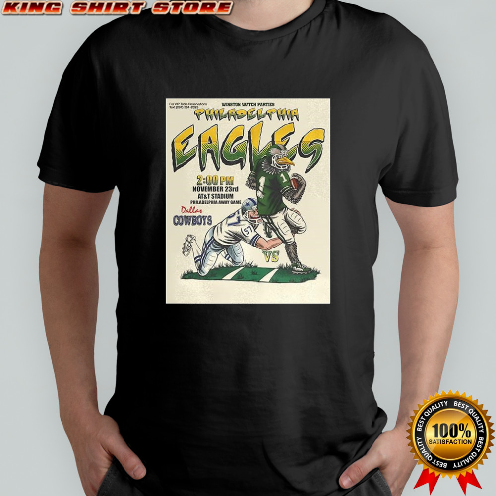 Philadelphia Eagles vs Dallas Cowboys NFL 2025 AT and T stadium poster shirt