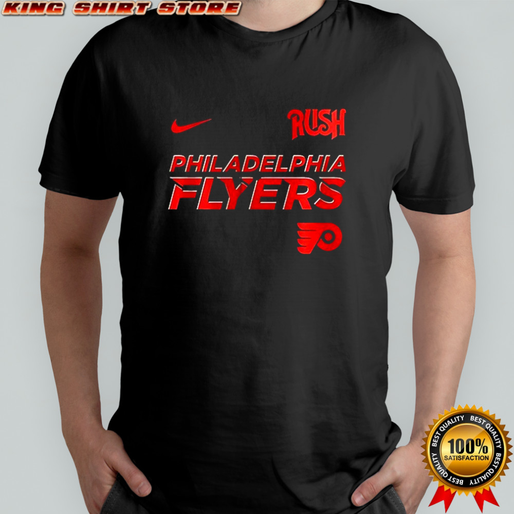 Philadelphia Flyers Rush Fifty Something tour logo skull shirt