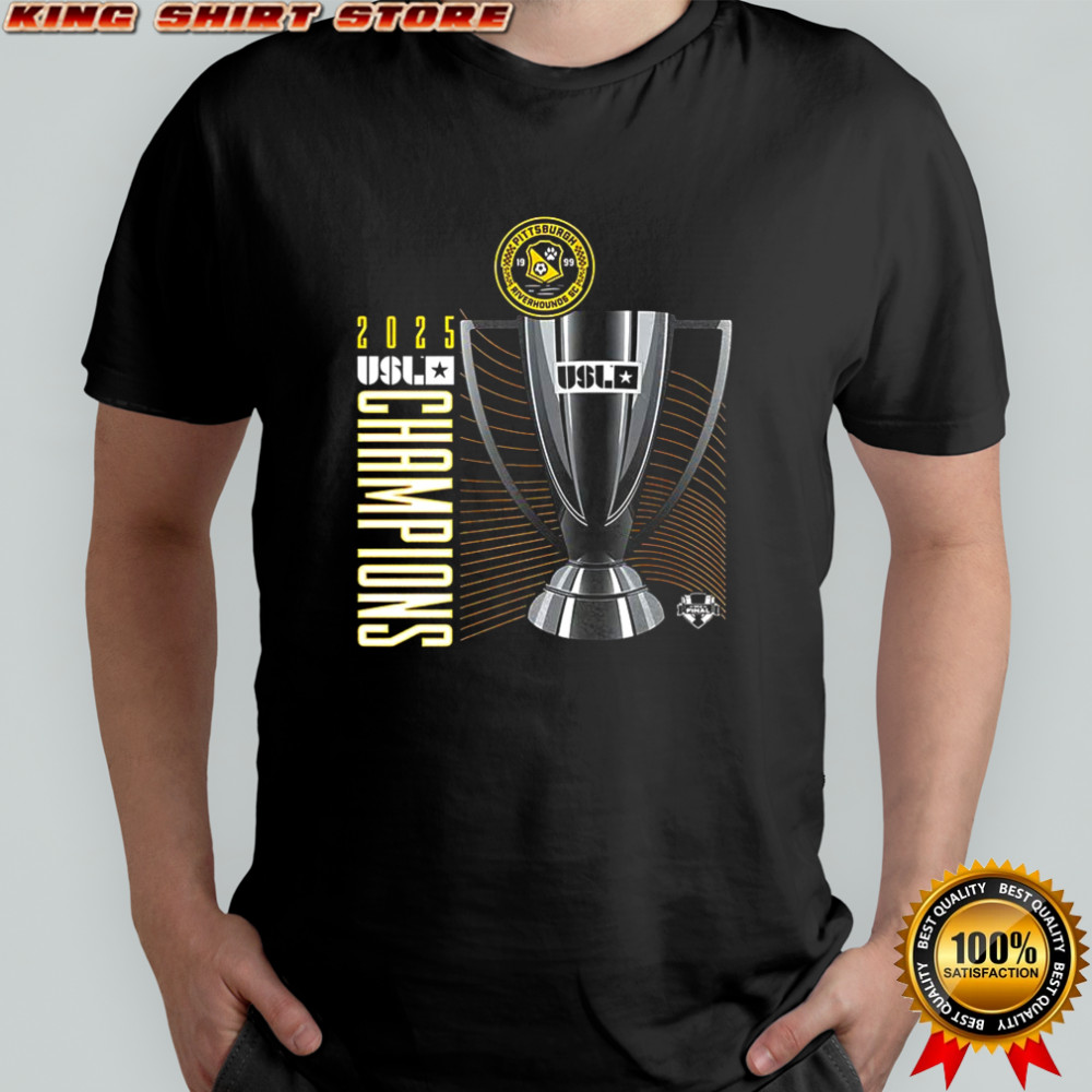 Pittsburgh Riverhounds SC USL Championship Final Champions 2025 trophy logo shirt