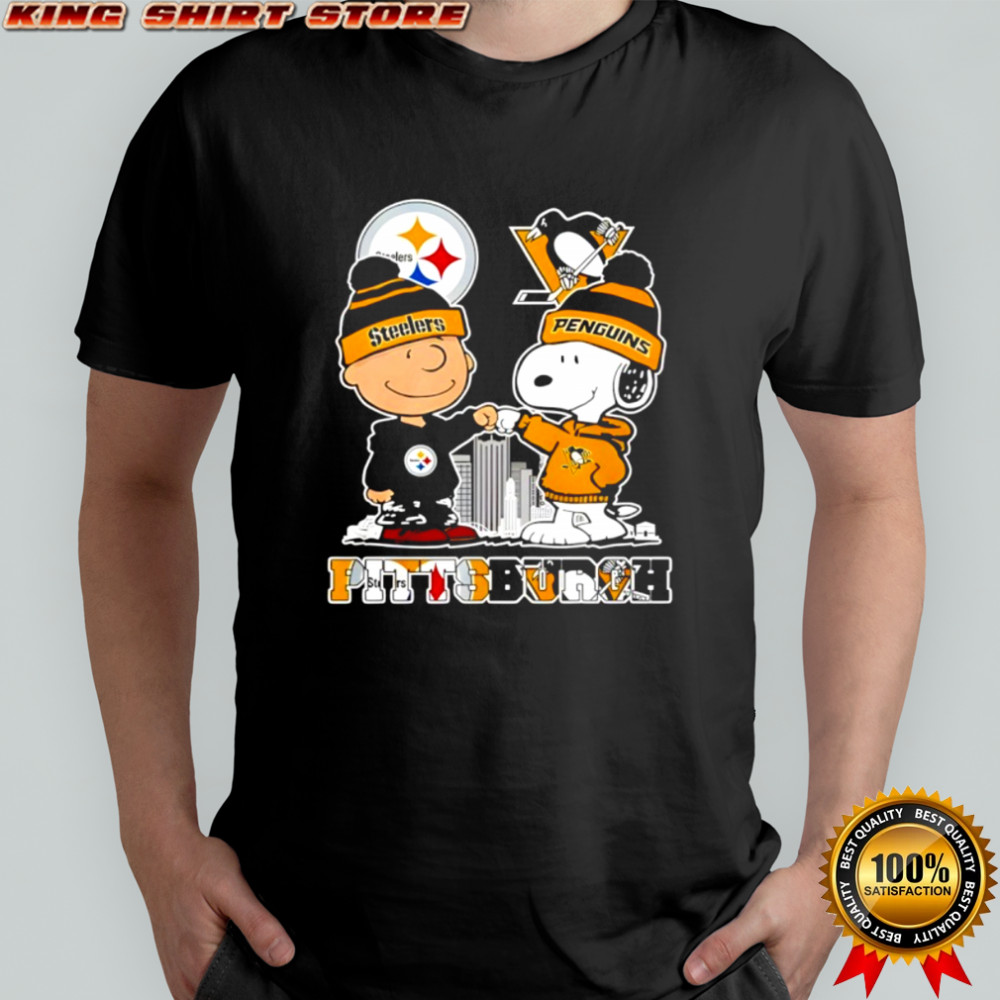 Pittsburgh Steelers and Peguins Snoopy Charlie Brown shirt