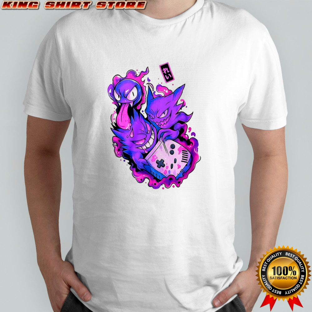Pokemon Game Console Gastly Haunter Gengar shirt