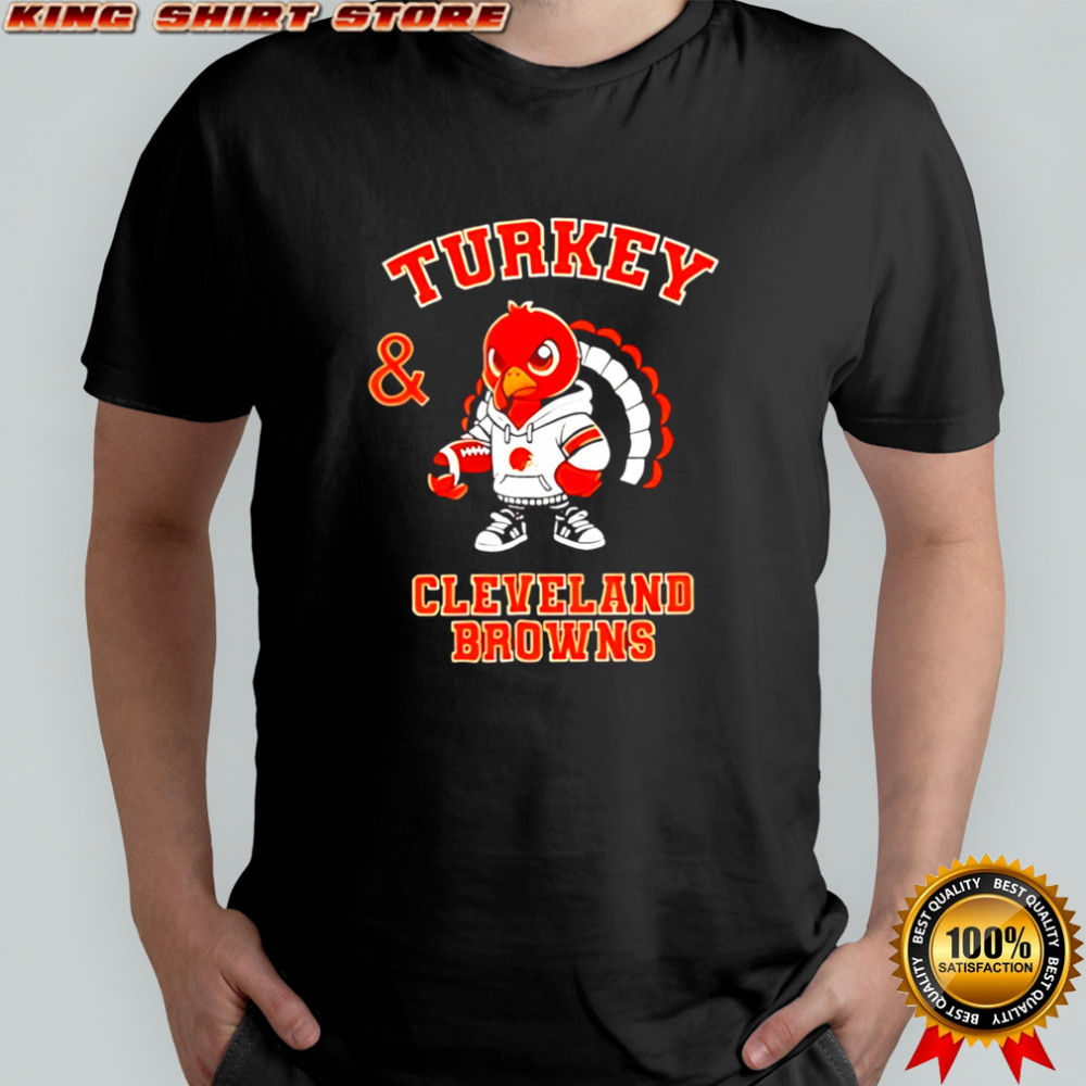 Premium Turkey and Cleveland Browns Football NFL Happy Thanksgiving shirt