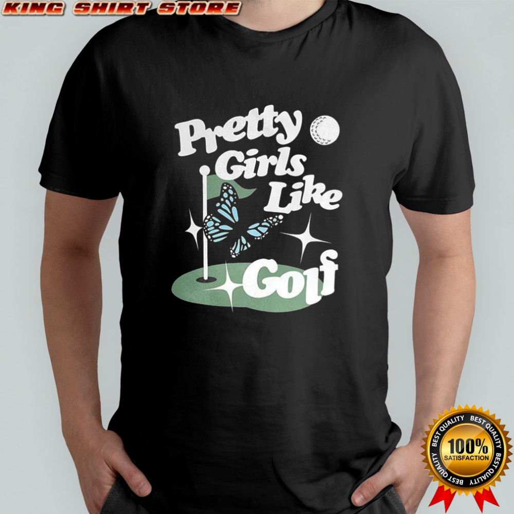 Pretty girls like golf butterfly shirt