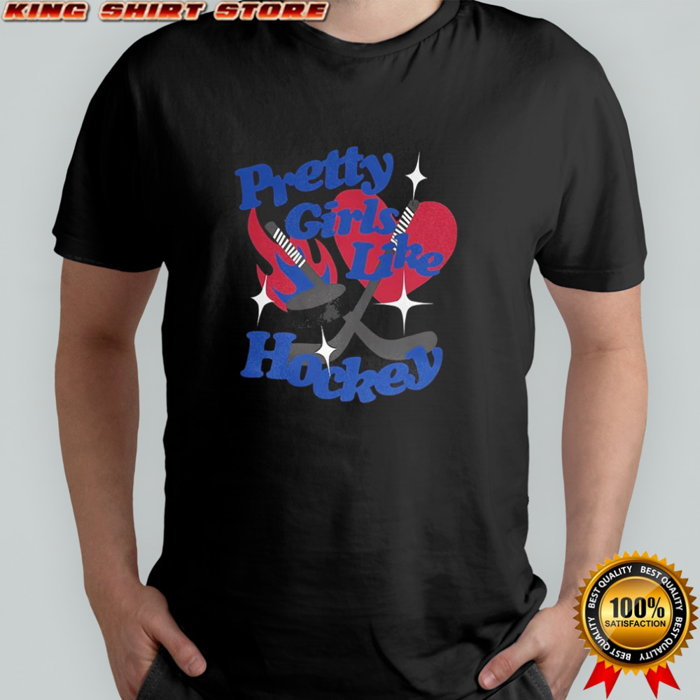 Pretty girls like hockey sticks and discs shirt