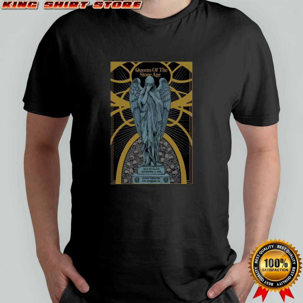 Queens Of The Stone Age Tour Hollywood On Nov 11 2025 Statue T-shirt