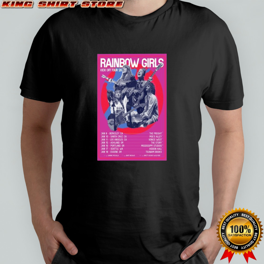Rainbow Girls Kick Off Tour 2026 Dates T-shirt