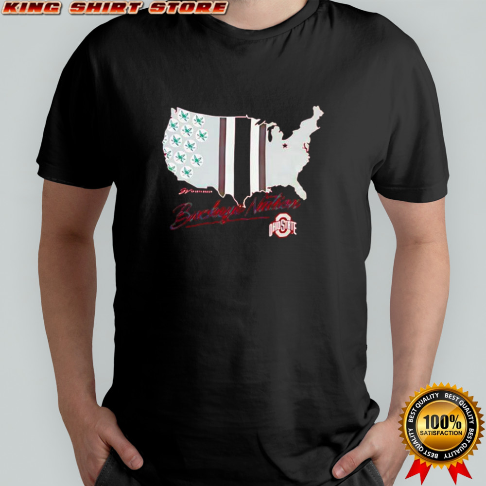 Red Ohio State Buckeye Nation shirt