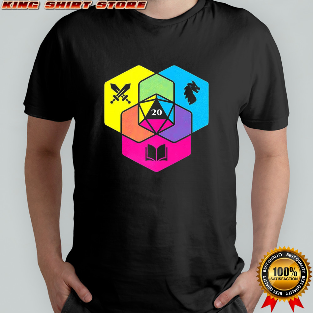RGB CMYK Dice Venn Diagram Dungeons and Dragons shirt