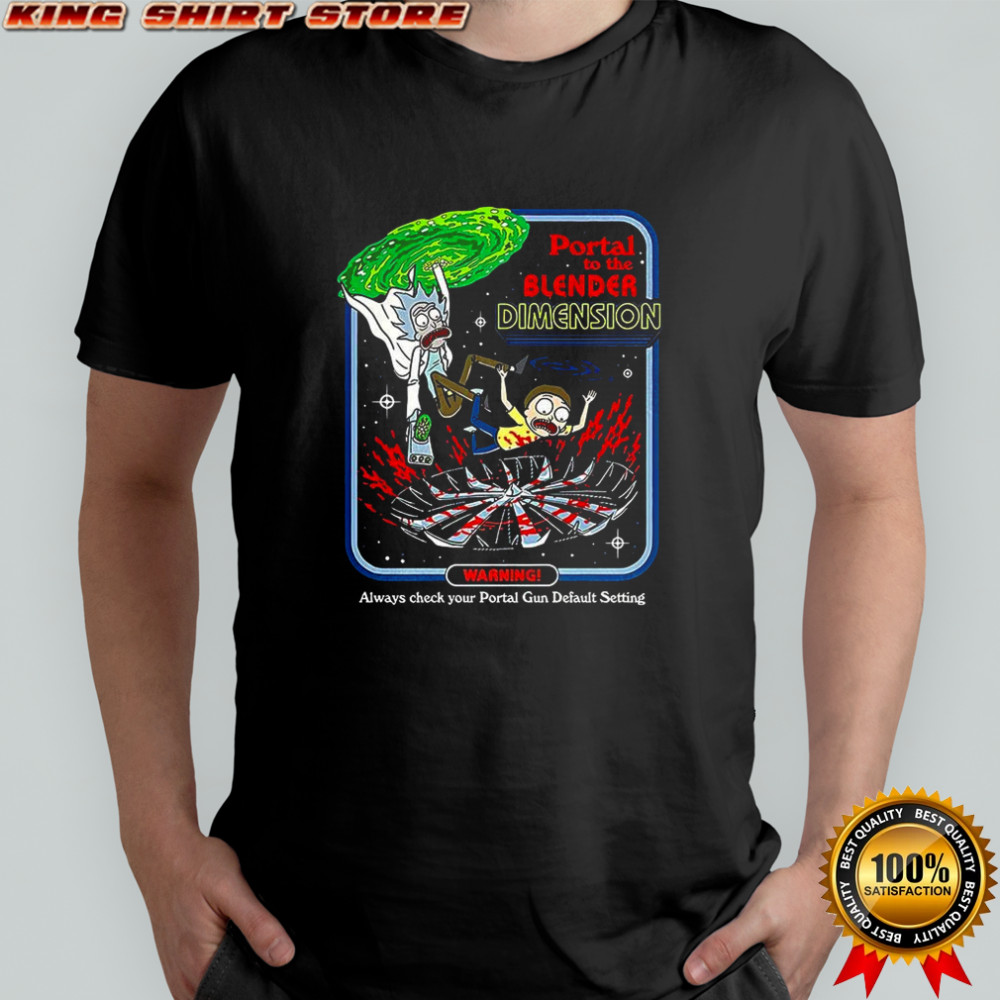 Rick and Morty Portal to the Blender Dimension cartoon shirt