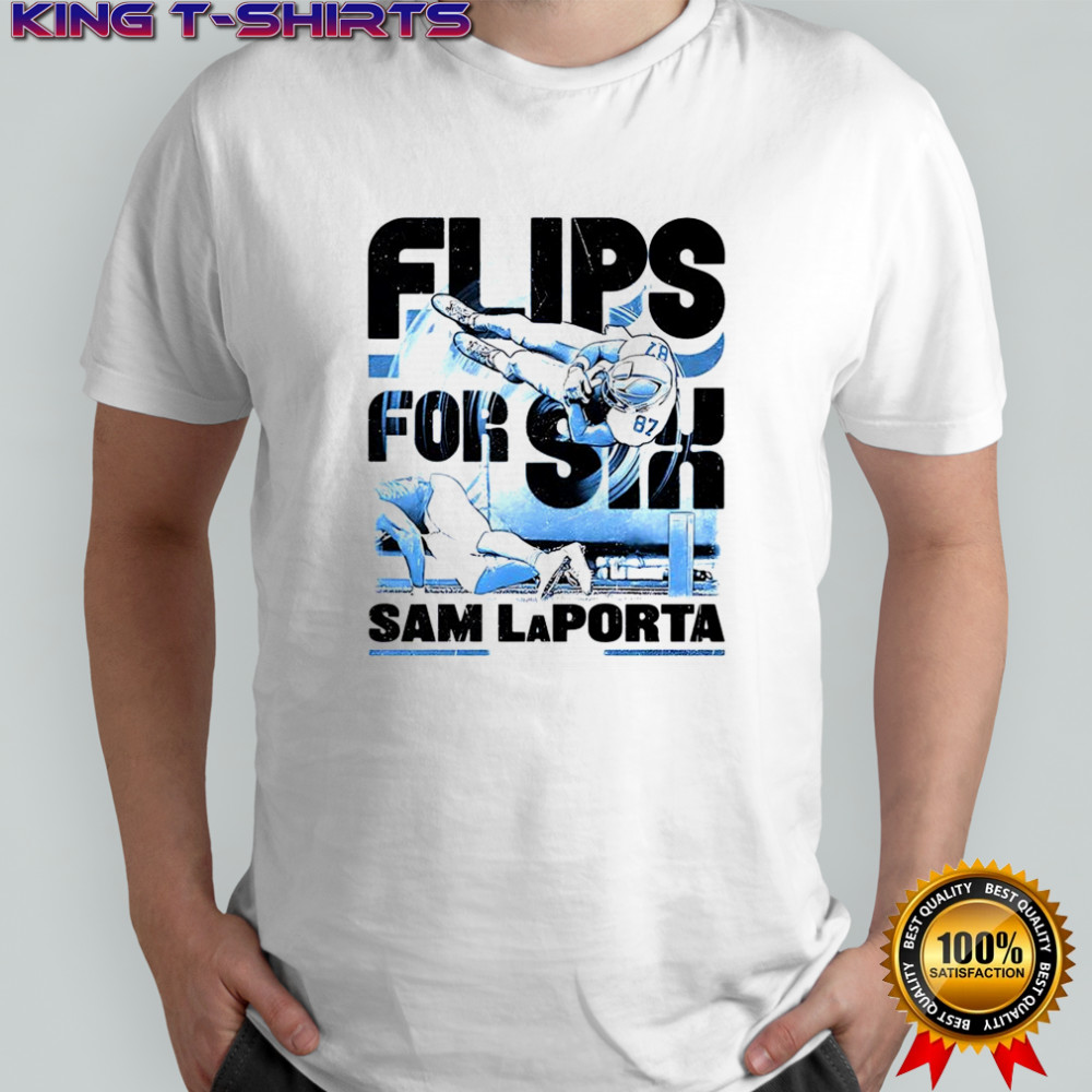 Sam LaPorta Detroit Lions football flips for six shirt