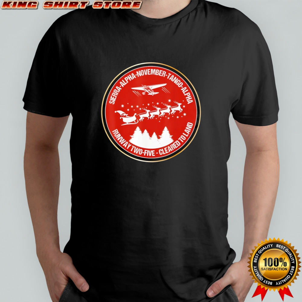 Santa Airlines Aviation Pilot Christmasa graphic shirt