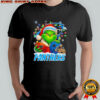 Santa Christmas Grinch Carolina Panthers holding helmet football shirt