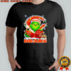 Santa Christmas Grinch Chicago Bears holding helmet football shirt