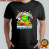 Santa Christmas Grinch Los Angeles Chargers holding helmet football shirt