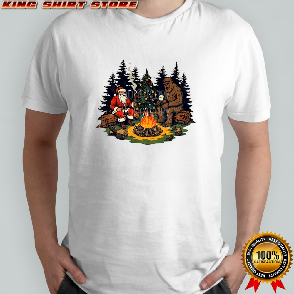 Santa Claus and Bigfoot believe Merry Christmas shirt