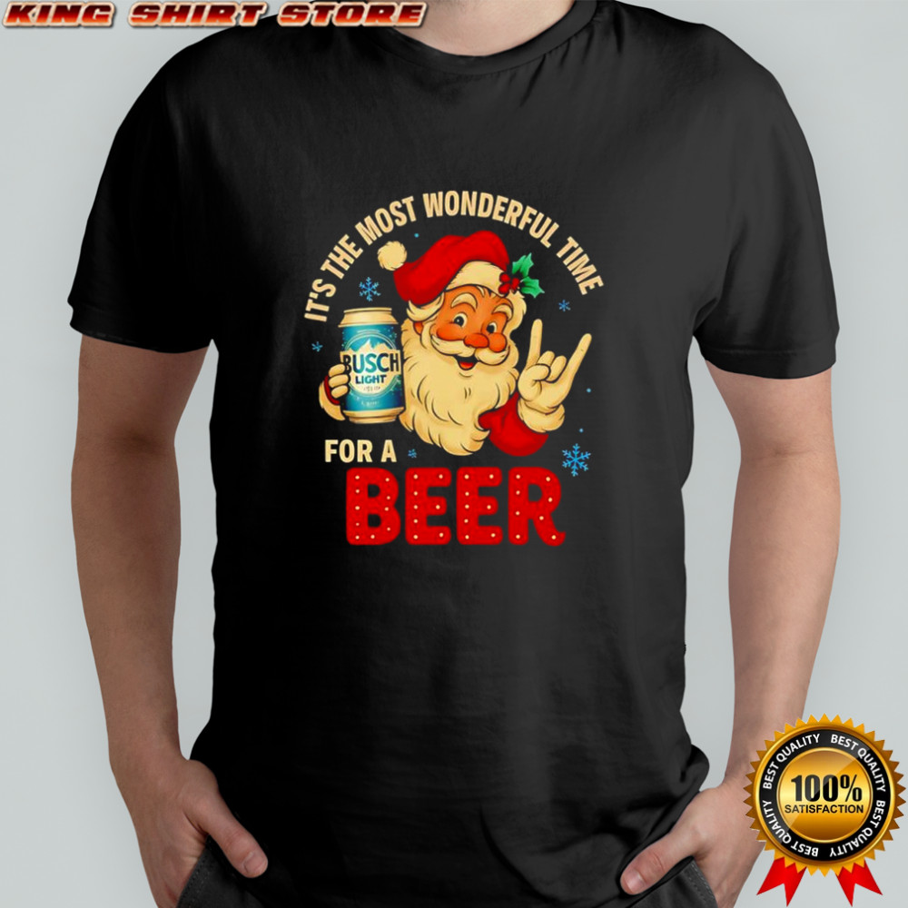 Santa Claus x Busch Light it’s the most wonderful time for a beer shirt